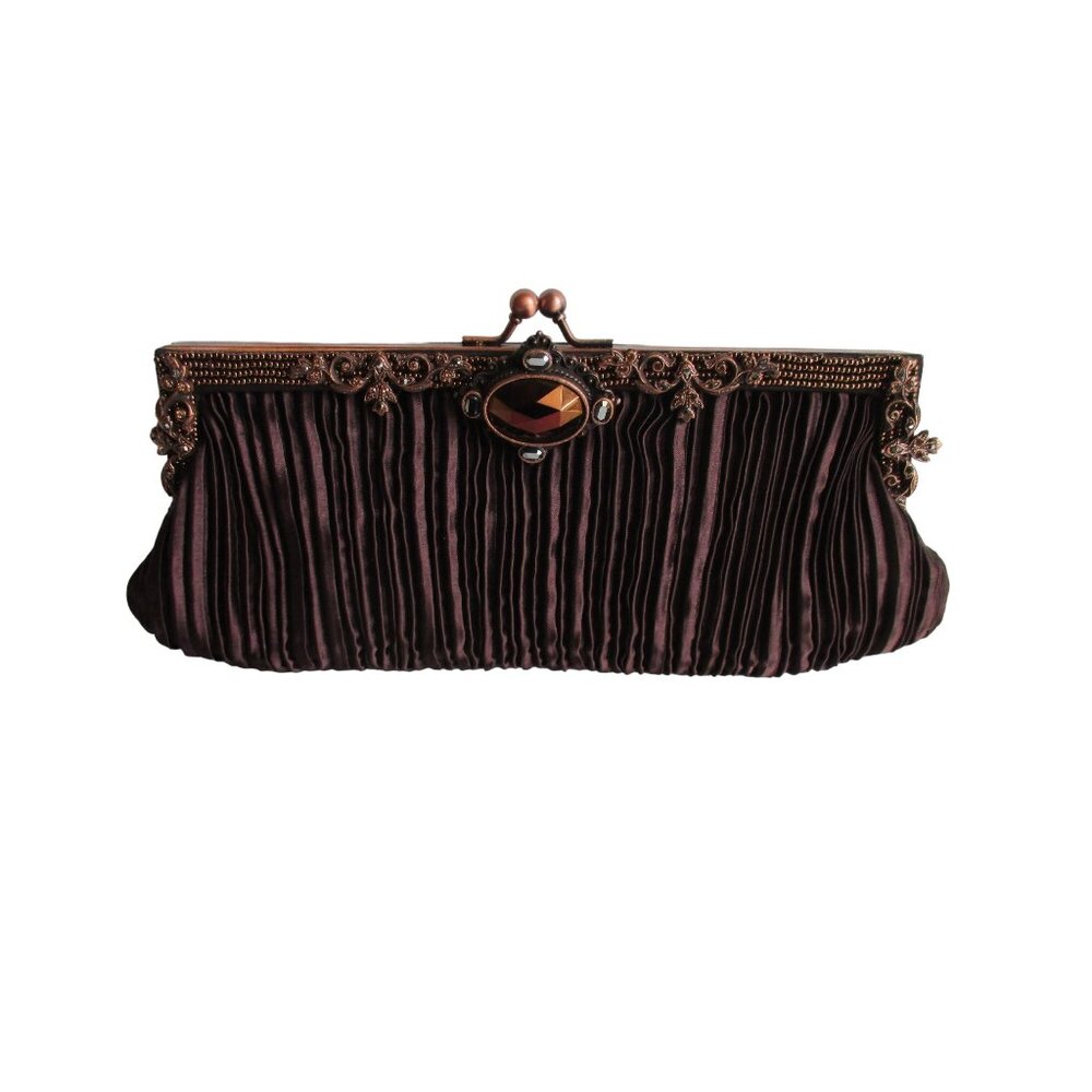 Elegant Black Clutch with Ornate Detailing